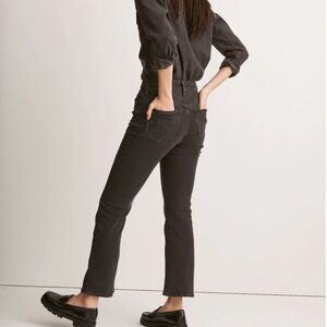 Madewell Kick Out Crop Jeans Black Rinse - Sz 28